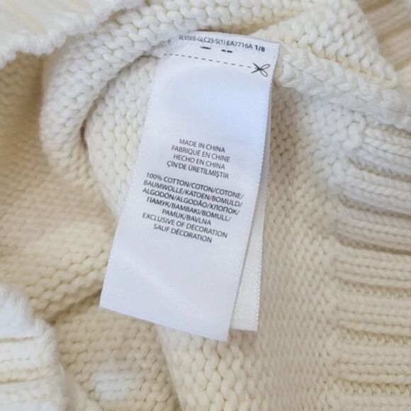 NEW Polo Ralph Lauren Iconic Embroidered American Flag Sweater in Ivory Size S - Picture 9 of 12